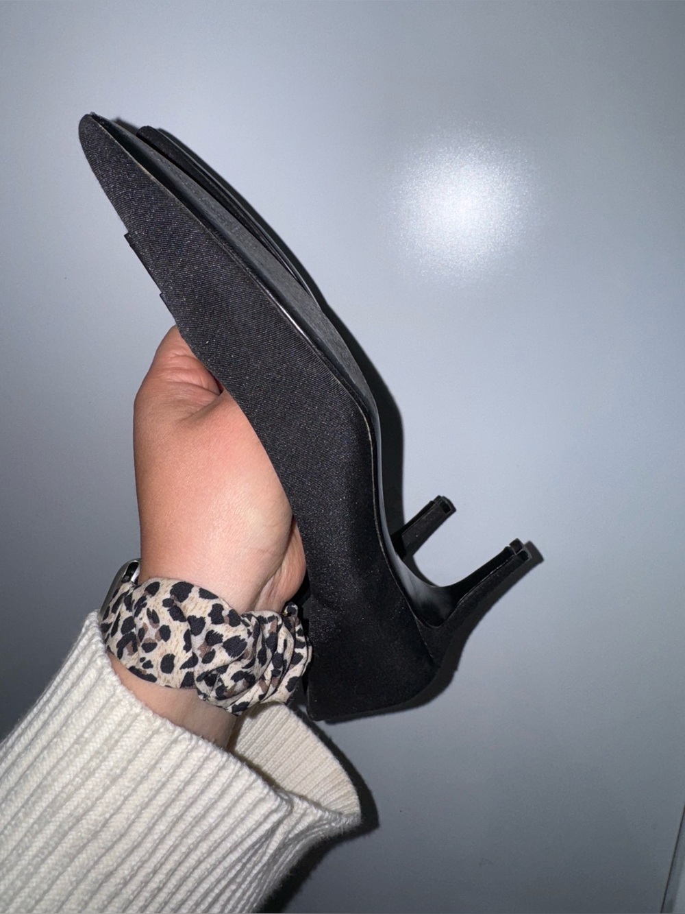 Tory Burch Black Pointed Toe Logo Flats with Embellished T Detail - Picture 3 of 7